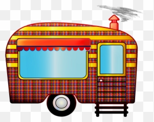 Retro Travel Trailer Caravan - Caravan Drawing Png,Trailer Png