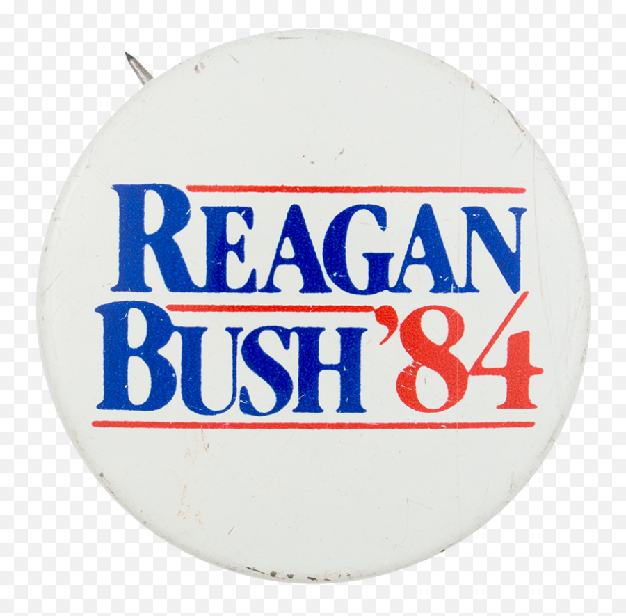 Presidential Ronald Reagan Pin Back Campaign George Bush - Reagan Bush 84 Button Png,Ronald Reagan Png