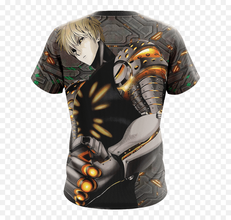 One Punch Man Genos New Style Unisex 3d T - Shirt Wackytee Short Sleeve Png,Genos Png