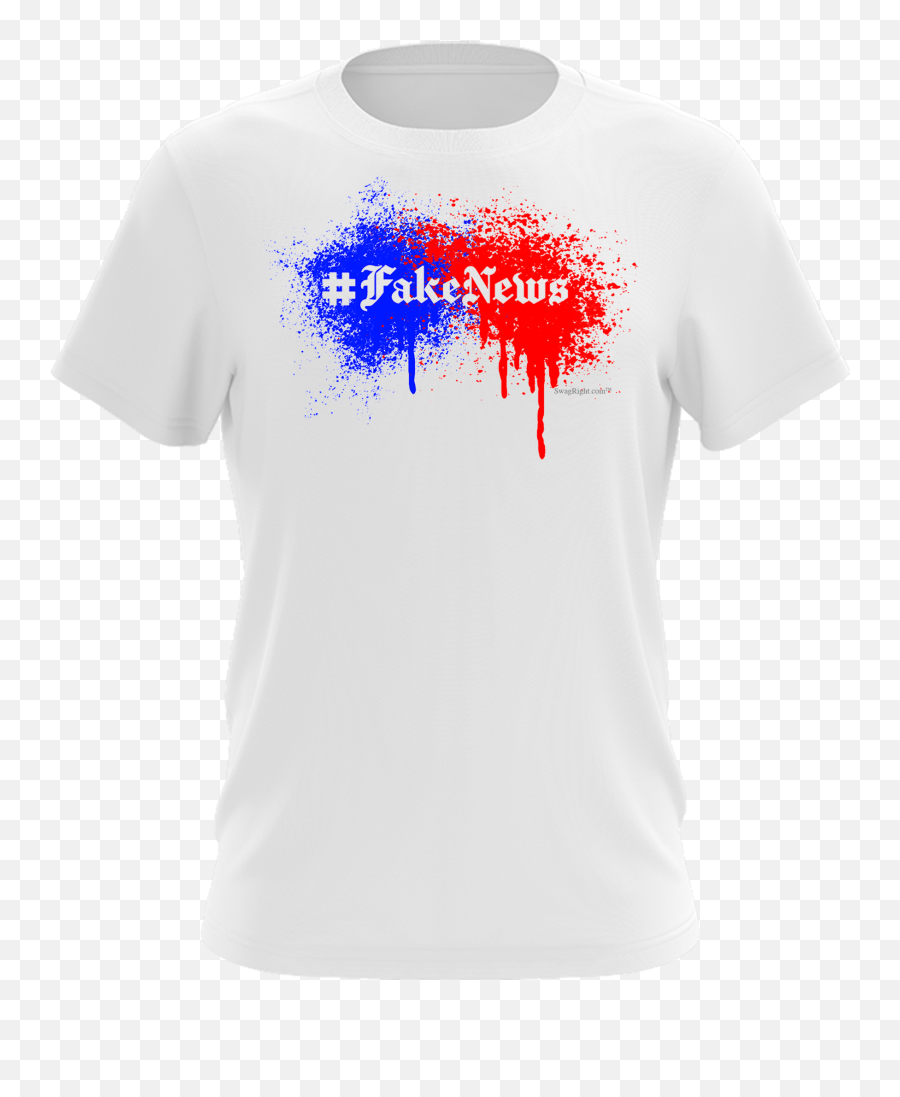 Abstract Fakenews Paint - White Short Sleeve Tee Shirt Unisex Png,Fake News Png