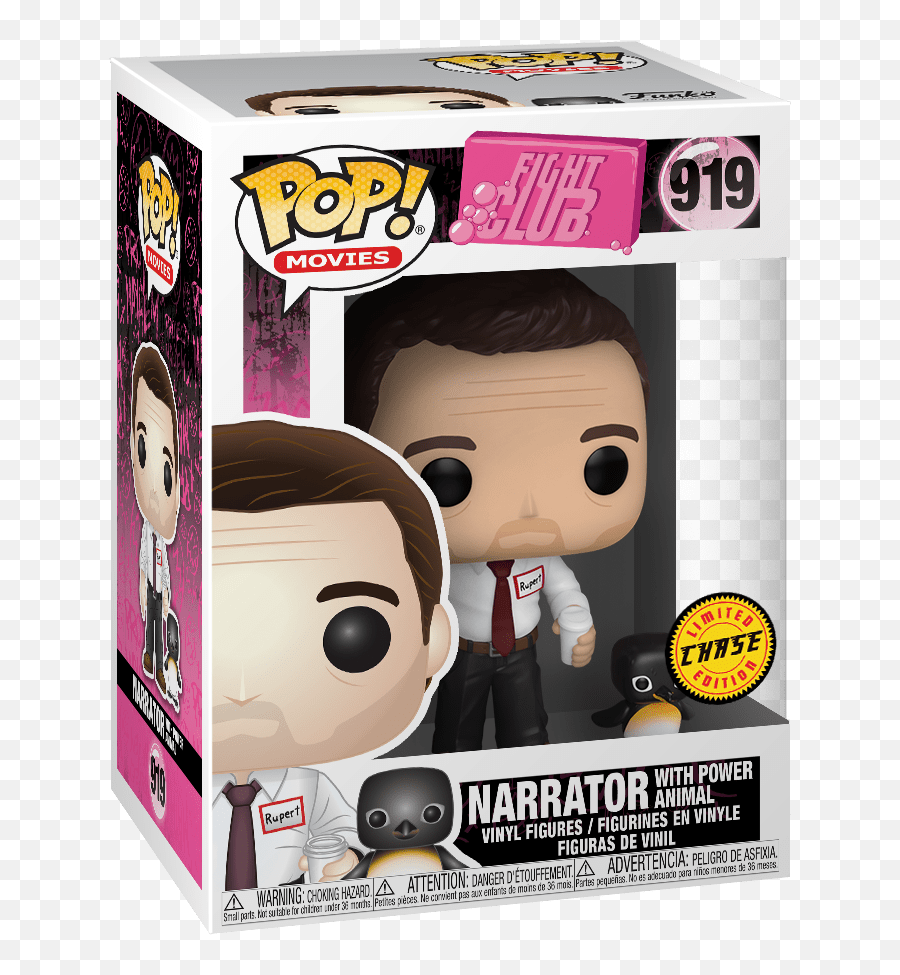Fight Club - Narrator With Power Animal Pop Vinyl Chase Edition Borderlands 3 Claptrap Funko Pop Png,Fight Club Icon