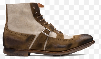 Shanghai 12 Suede And Linen Lace - Up Boot Sigar u0026 ecru Boots png