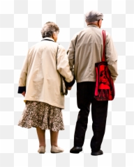Group People Walking Png - Elderly Couple Holding Hands Elderly Couple Walking Png,People Walking Png