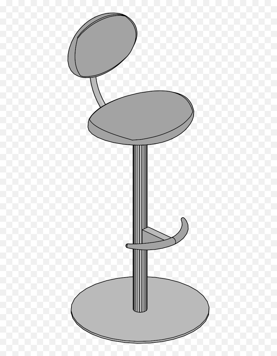 Auto Cad 3d Furniture Model Downloads - Steelcase Bar Stool Png,Stl Icon