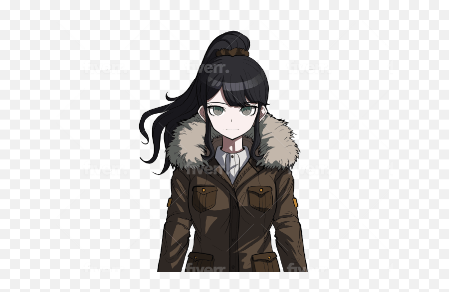 Draw Your Danganronpa Sprite By Leoniway Fiverr - Fur Collar Png,Maki Harukawa Icon