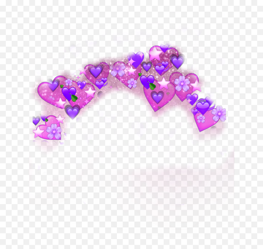 Hd - Glitter Heart Heart Emojis Png,Purple Heart Emoji Png