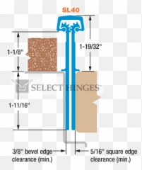 Wide Throw Geared Continuous Hinge - Install Hinges png