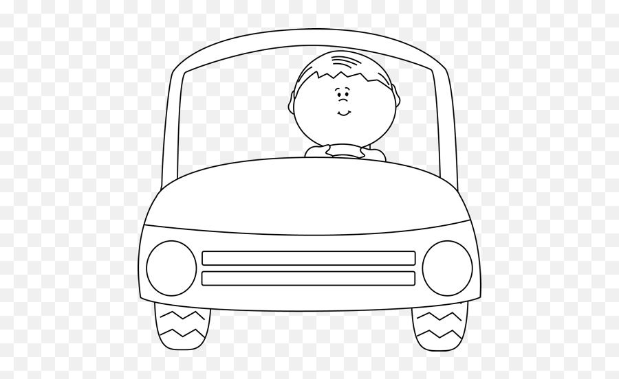 Library Of Driving A Car Vector Free Download Black And - Kid In Car Clipart Black And White Png,Driver Png