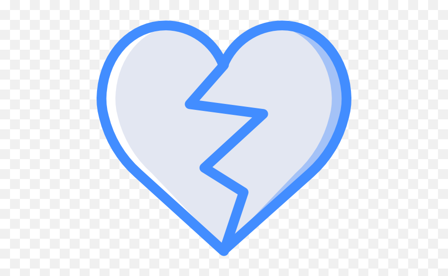 Broken Heart - Free Shapes Icons Broken Heart Blue Png,Broken Heart Png