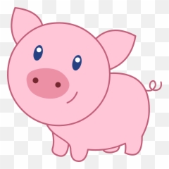 Transparent Background Cute Pig Clipart - Clip Art Pig Png,Pig Png