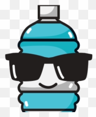 Download Hd Water Bottle Clipart Cute - Kawaii Sad Plastic Cartoon png