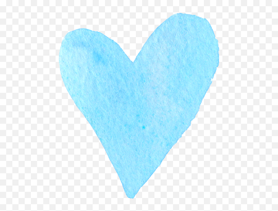Download Hd Watercolor Blue Heart Png - Watercolor Blue Heart Png,Blue Heart Png
