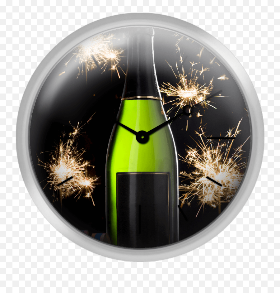 Xpress Clocks - Gallery A Bottle Of Champagne And Sparklers Circle Png,Sparklers Png