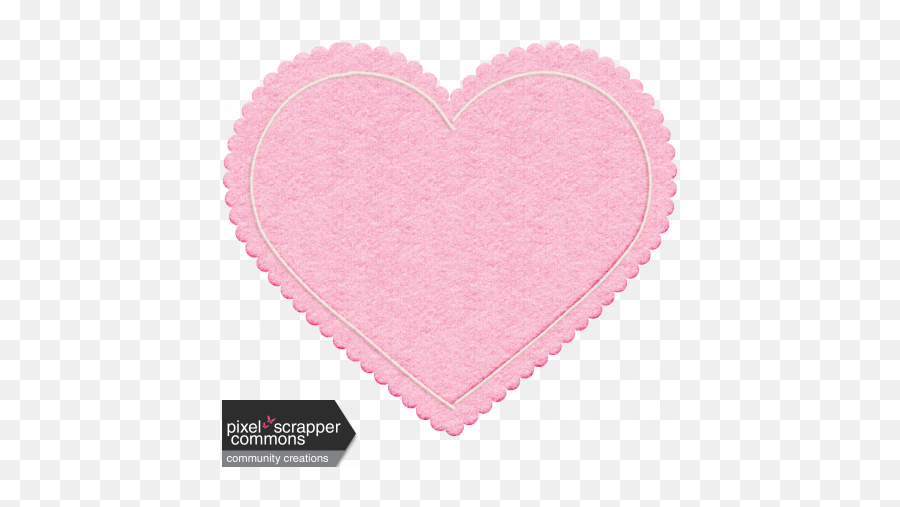 All About Hearts 2017 Felt Heart 01 Pink Graphic By Tina - Pink Globe Heart Png,Pixel Heart Png