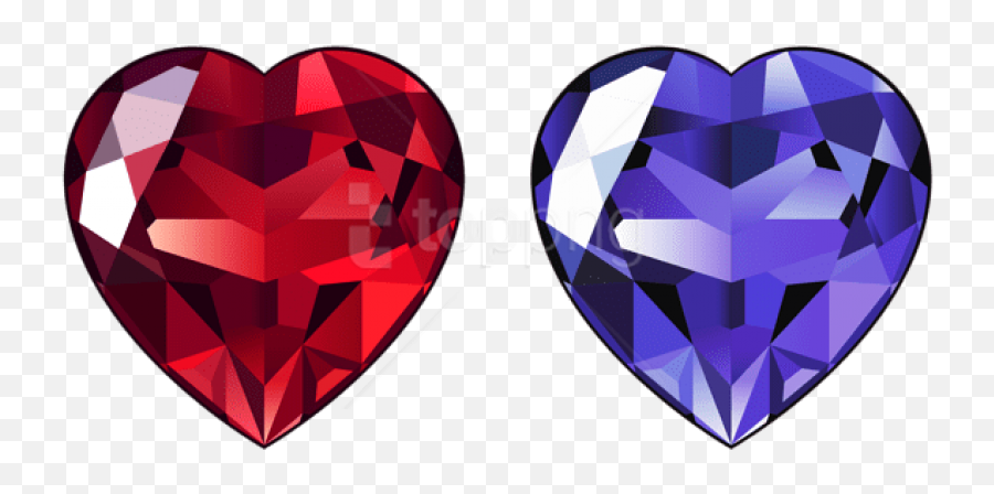 Free Png Download Transparent Diamond Hearts Clipart - Blue Heart Diamond Vector Png,Blue Diamond Png