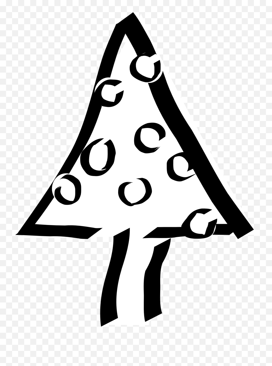 Christmas Tree Black And White Clipart - Christmas Tree Clip Art Png,Christmas Tree Clipart Png