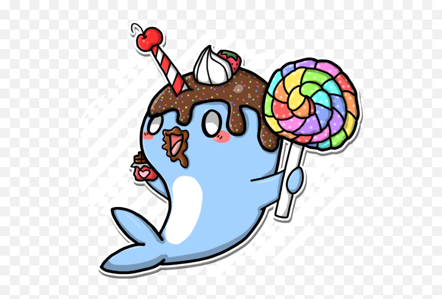 Download Hd Crazy Narwhal V - Narwhal Cartoon Transparent Narwhal Cartoon Ice Cream Png,Narwhal Png