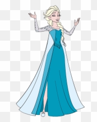 Pin Frozen Characters Clipart - Png Download Full Size Draw Elsa Body Easy