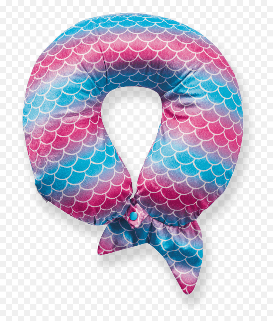 Mermaid Tail Memory Foam Travel Neck Pillow - Pink U2013 Bon Balloon Png,Mermaid Tails Png