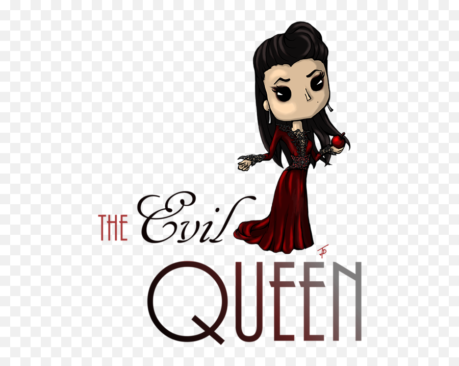 Chibi Evil Queen - Red Dress Style Duvet Cover Evil Queen Ouat Card Png,Evil Queen Png