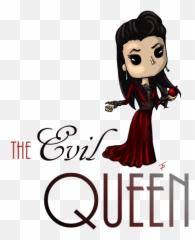 Chibi Evil Queen - Red Dress Style Duvet Cover Evil Queen Ouat Card Png,Evil Queen Png