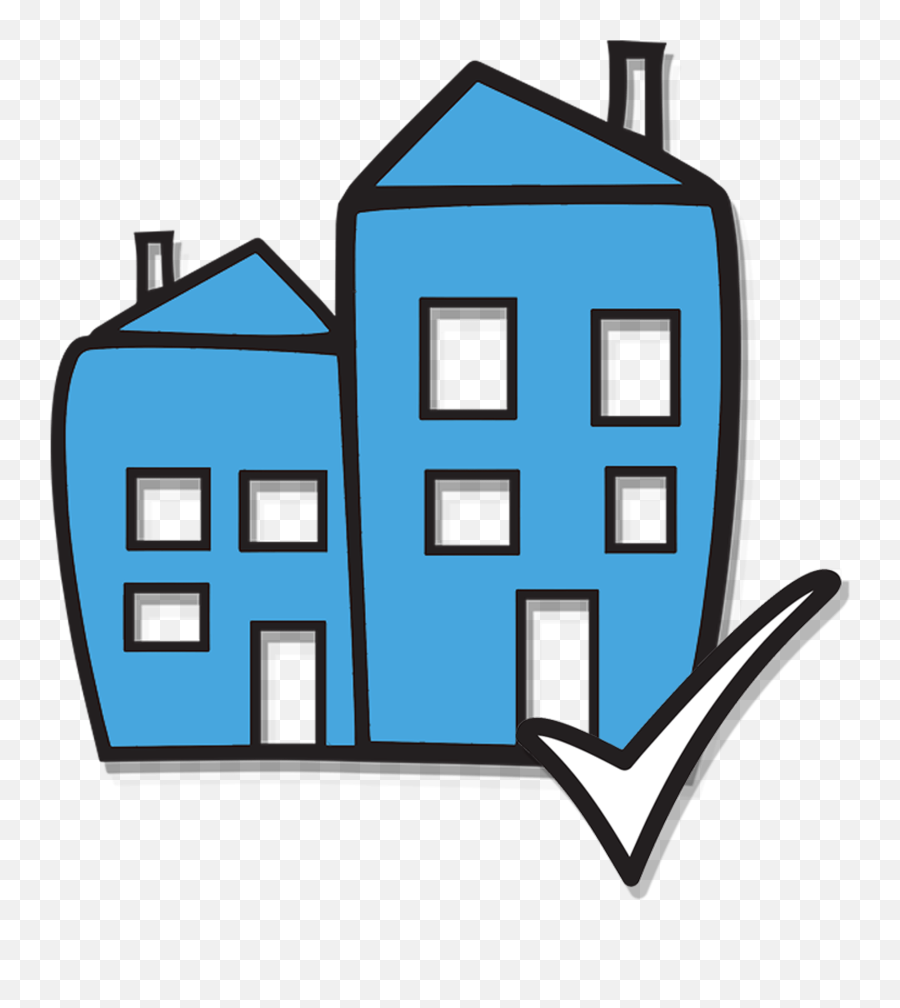 Building Cartoon - Semi Detached House Drawing Png,Building Clipart Png -  free transparent png images 
