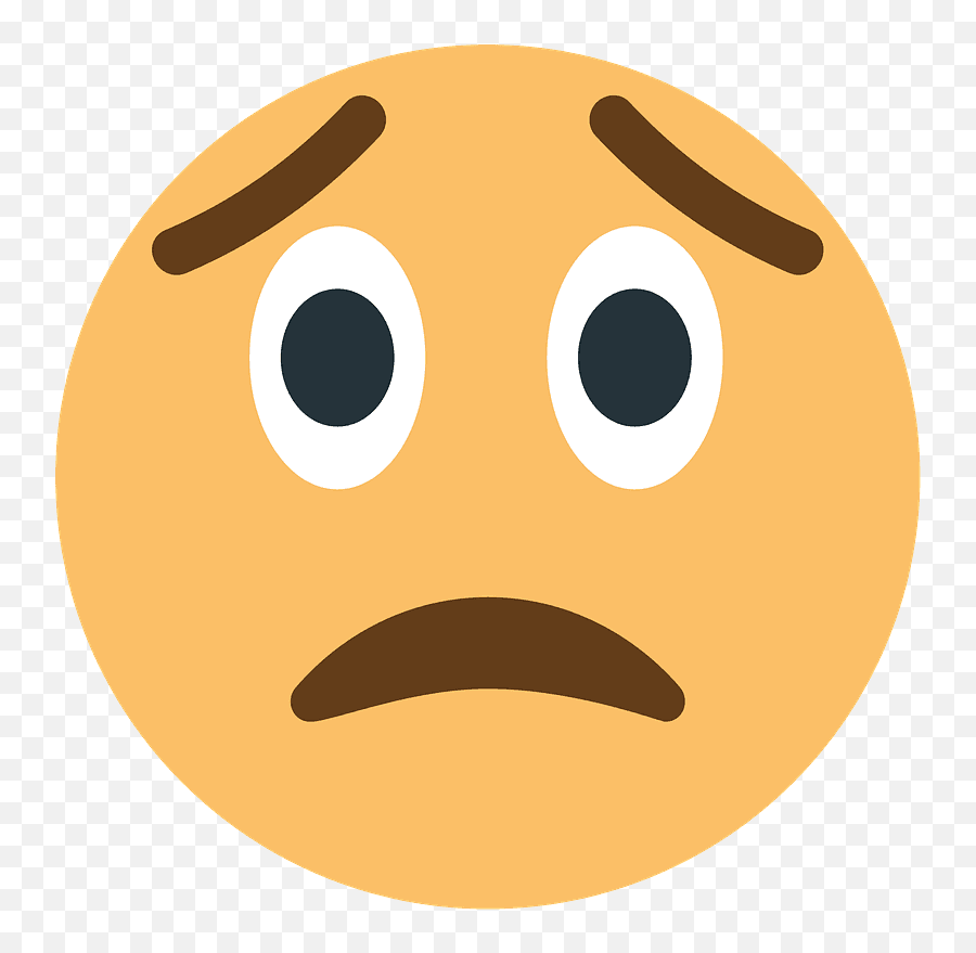 Worried Face Emoji Clipart - Smiley Png,Worried Emoji Png
