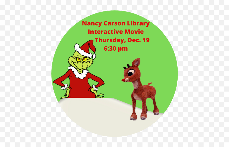 Rudolphgrinch Double Feature Interactive Movie U2013 Abbe - Grinch Who Stole Christmas Png,Grinch Png