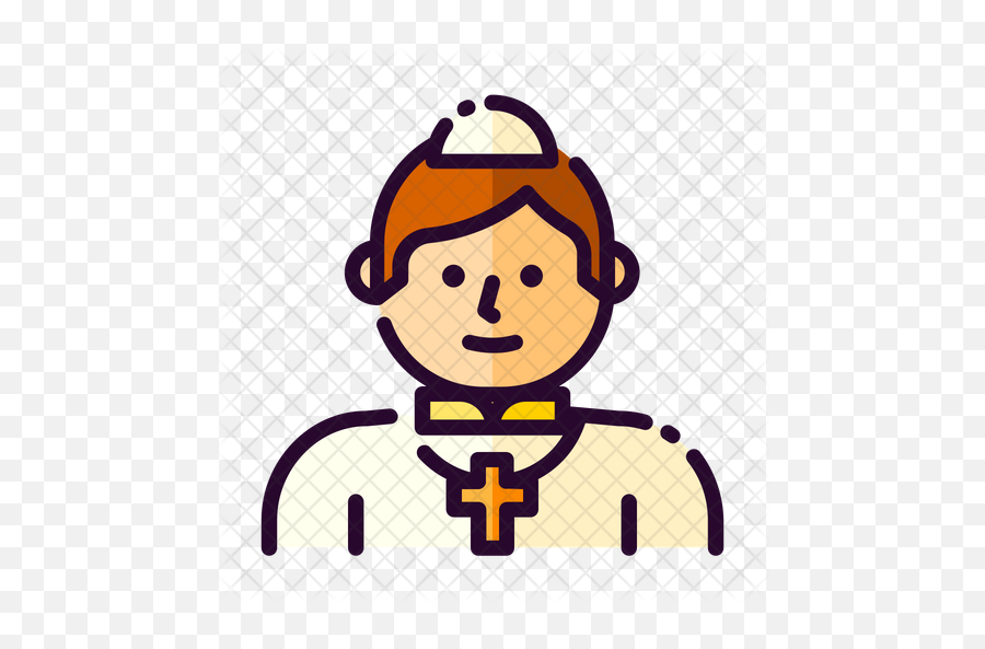 Priest Icon Of Colored Outline Style - Clip Art Png,Priest Png