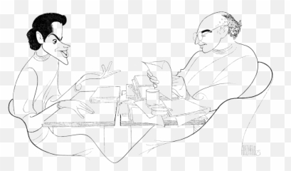 Al Hirschfeld Some Studies - Sharing Png,Jerry Seinfeld Png
