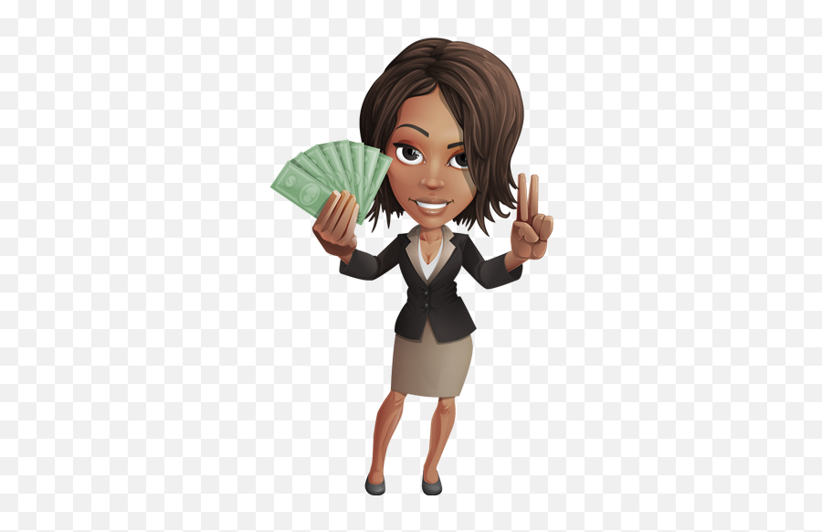 Download Person Holding Money Png - Cartoon Black Woman Png Clipart,Cartoon  Money Png - free transparent png images 