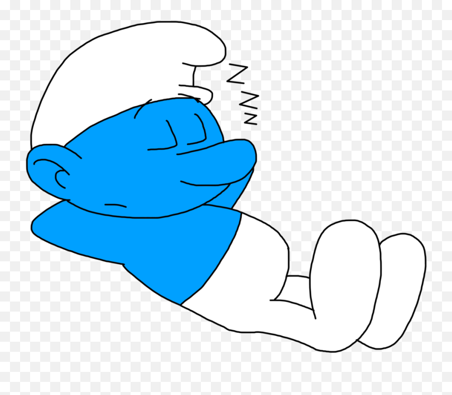 Lazy Smurf Png Image - Lazy Smurf Sleeping,Lazy Png