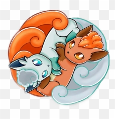 Pokemon Vulpix Alolan Yin Yang Sticker - Pokemon Yin And Yang Png,Vulpix Transparent