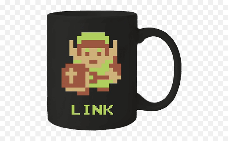 The Legend Of Zelda - 8bit Link U0026 Zelda Mug Old School Link Png,Link Zelda Png