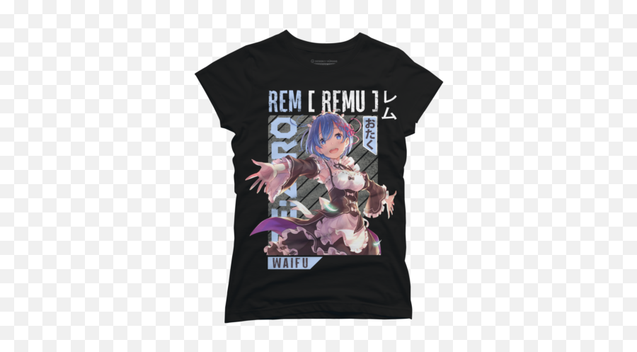 Trending Nerd Womenu0027s T - Shirts Design By Humans Fictional Character Png,Rem Re Zero Icon