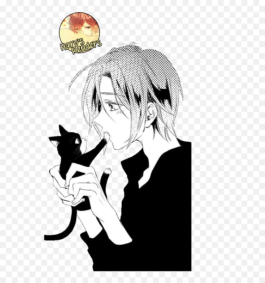 Download Free Png Anime Boy And Cat Render By H - Dlpngcom Anime Boy With Cat,Anime Cat Png