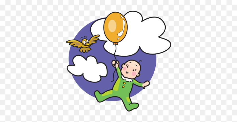 Baby Balloon Png Clipart - Baby With Balloons Clipart,Real Balloons Png