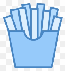 Download Hd Papas Fritas Icon - Fries Transparent PNG Blue French Clipart