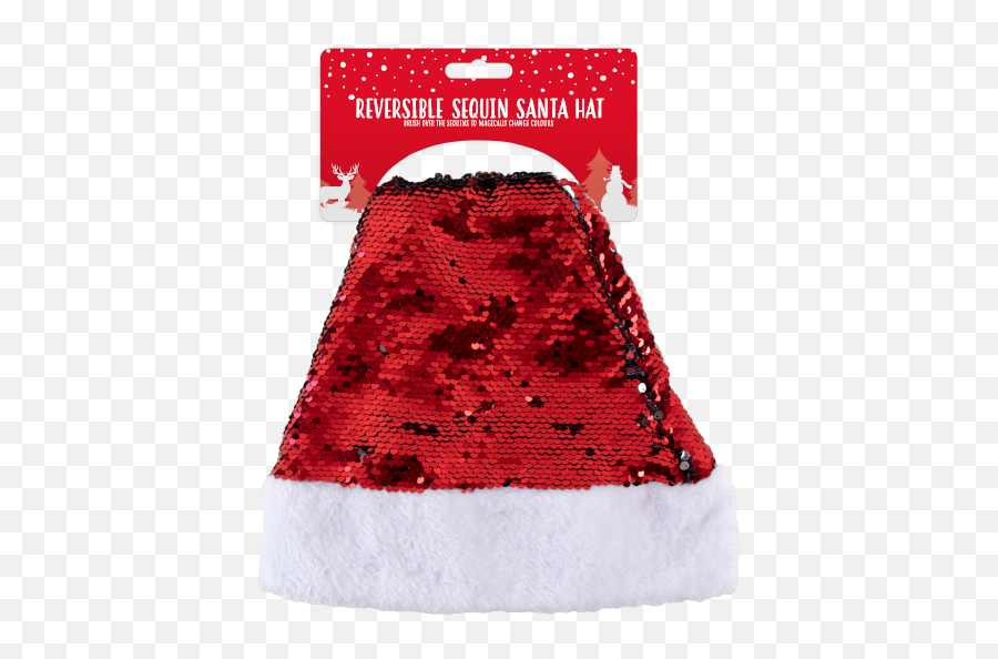 Reversible Christmas Sequin Santa Hats - Beanie Png,Santa Hats Transparent
