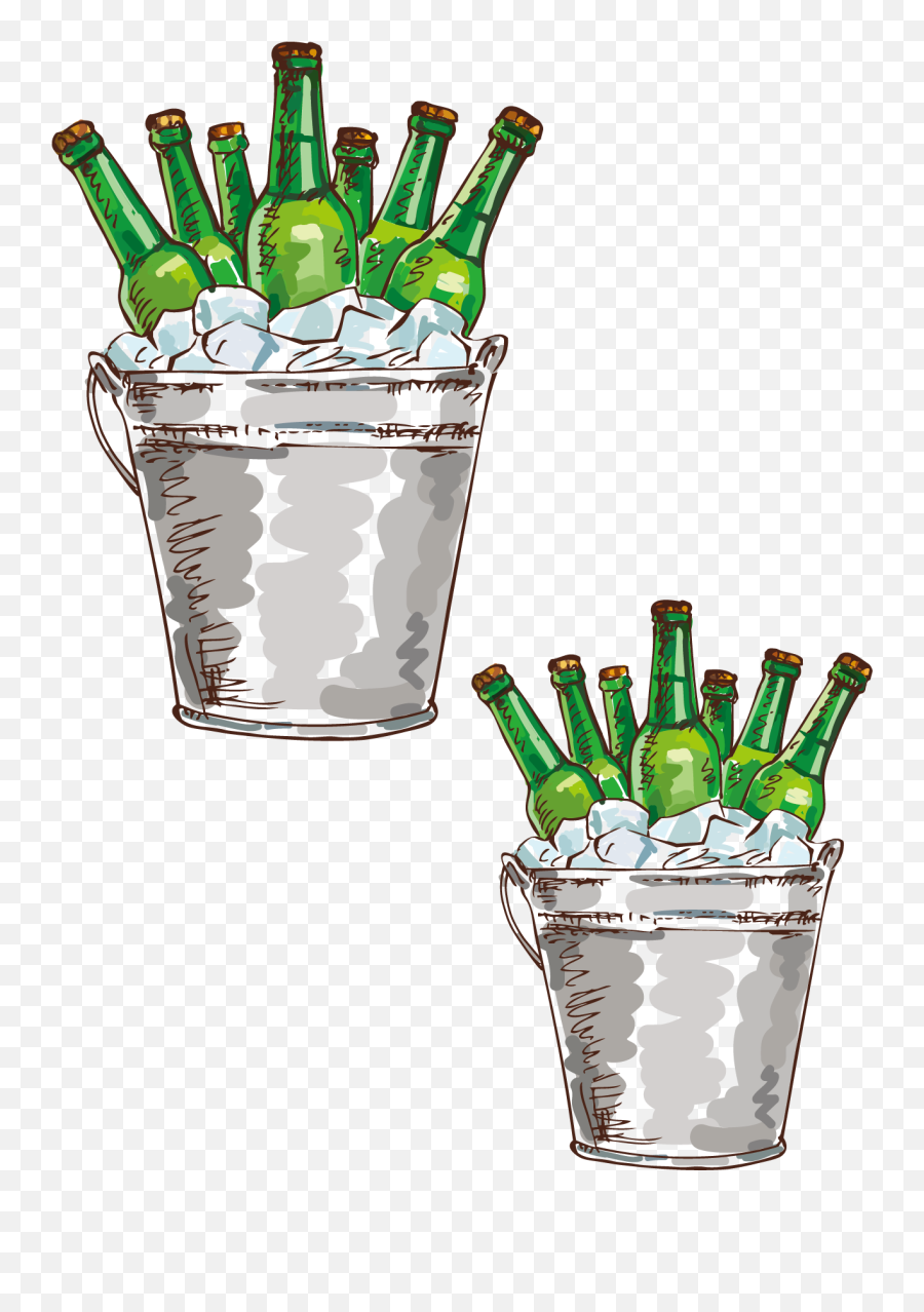 Beer Bottle Clip Art Png - Spring Ideas Illustration Beer Bucket Of Beer Drawing,Beer Clipart Png