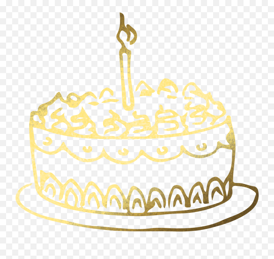 Gold Birthday Cake Png - Gold Birthday Cake Png,Cake Png Transparent