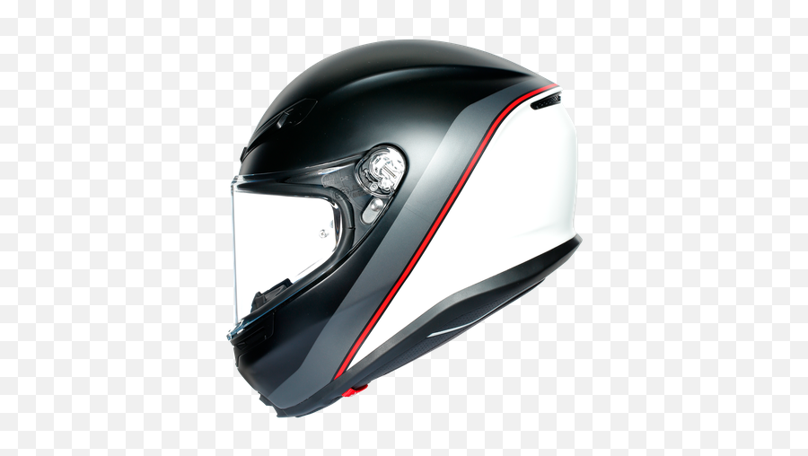 Agv K6 Ece Dot Mono - Minimal Pure Matt Blackwhitered Agv K 6 Minimal Png,Agv K3 Rossi Icon Helmet