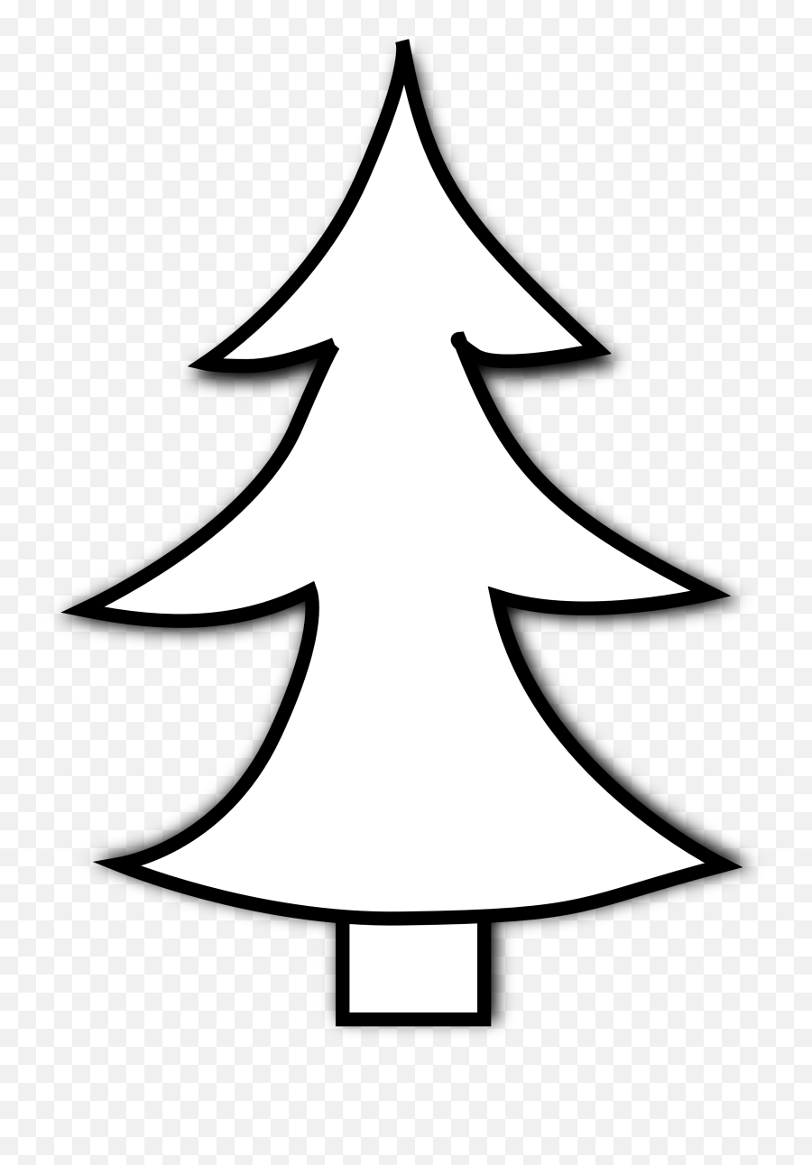White Christmas Tree Clipart Black - Clipart Black And White Christmas Tree Png,Black And White Tree Png