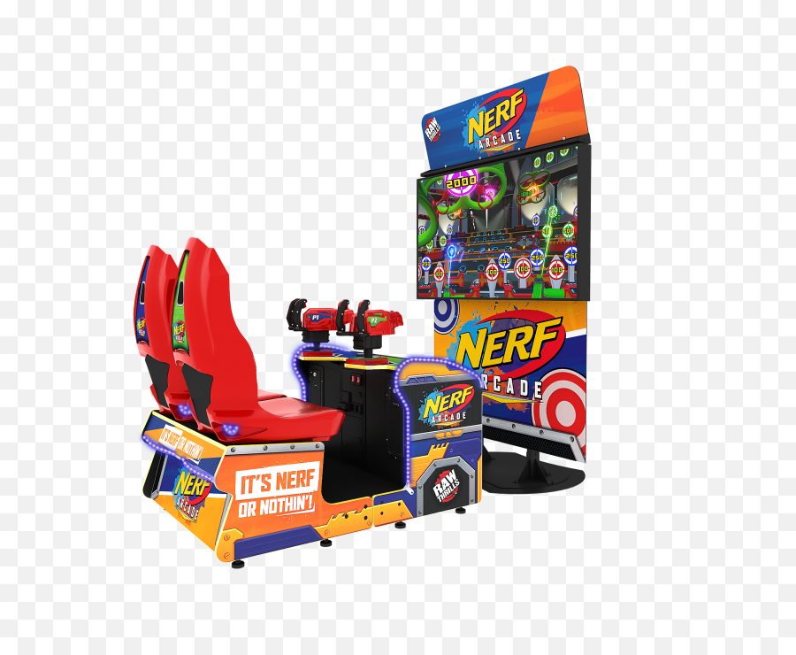 Download Hd Nerf Arcade By Hasbro And Raw Thrills - Bust A Move Frenzy Png,Nerf Logo Png