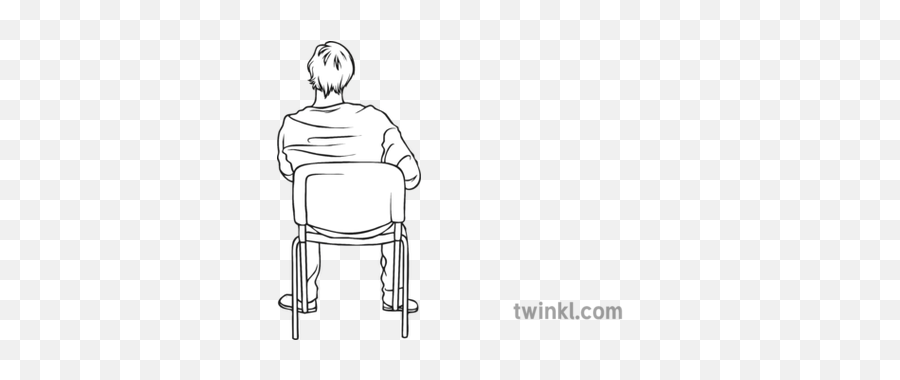 Boy Student Sitting - Student Sitting From Back Png,Person Sitting Back Png