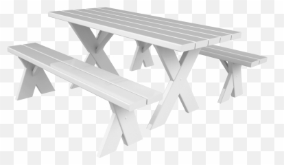 High Quality Vinyl Picnic Tables - Picnic Table With Separate Bench Png,Picnic Table Png