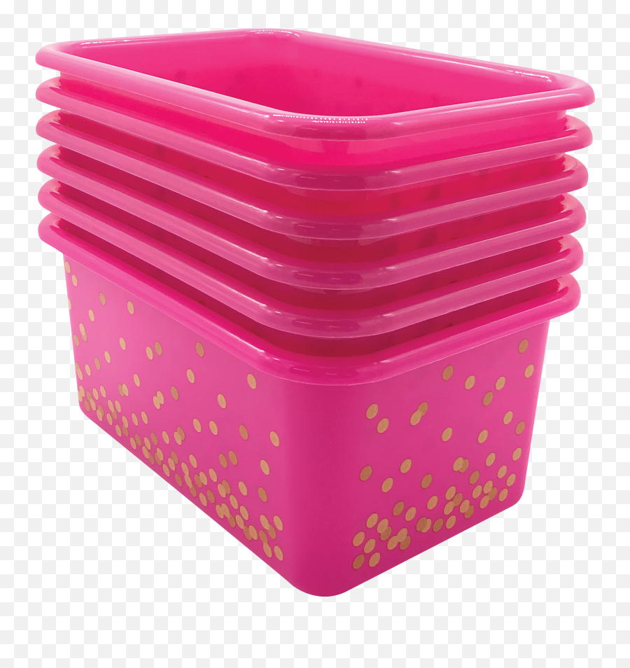 Pink Confetti Small Plastic Storage - Confetti Small Plastic Storage Bins Png,Pink Confetti Png