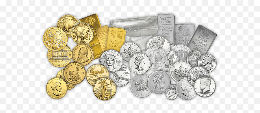 Gold And Silver Coins Transparent - Gold And Silver Coins Png,Silver Coin Png