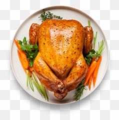 Roasted Chicken Transparent Png - Transparent Background Roast Chicken Png,Cooked Turkey Png
