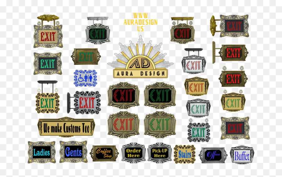 Vintage Hardware U0026 Lighting - Designer Exit Signs Emblem Png,Exit Sign Png